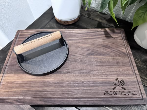 King Of The Grill BBQ Serving Board