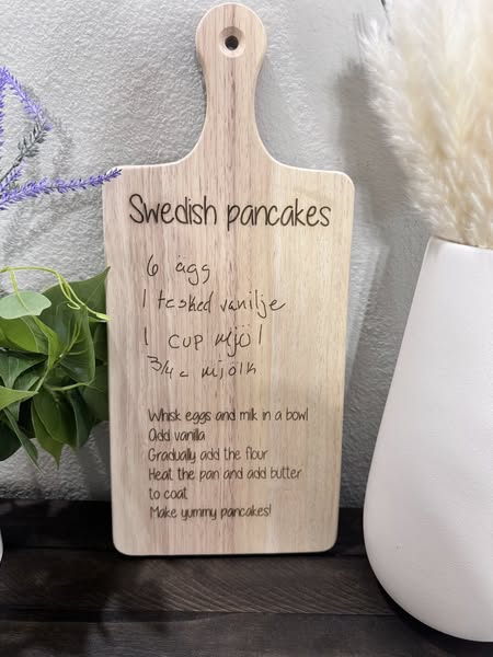 Handwritten Recipe Board
