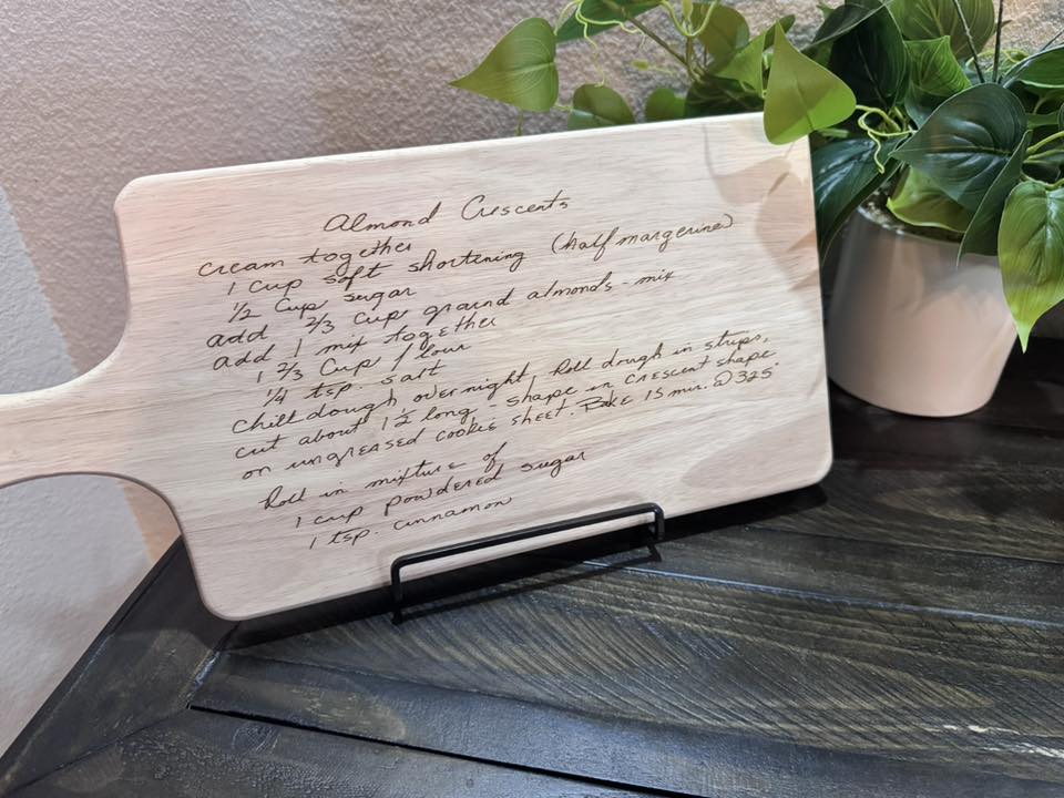 Handwritten Recipe Board